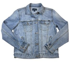 Lucky Brand Jacket Womens Small Blue Trucker Jean Denim Light Wash